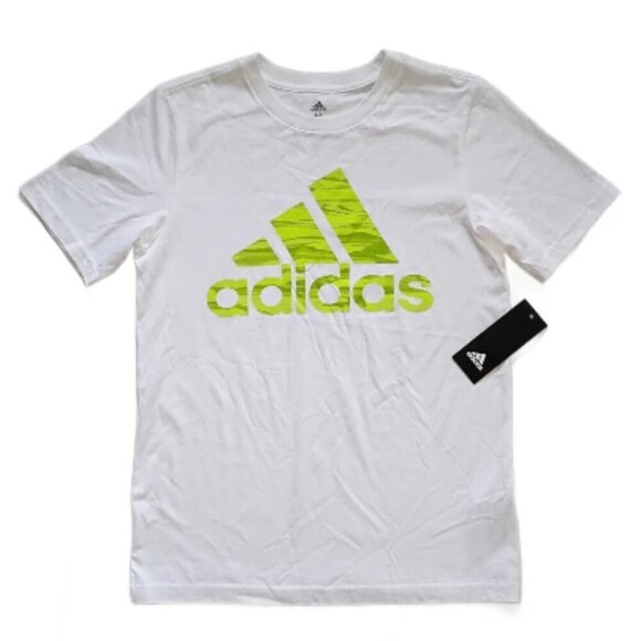 adidas Other - Adidas Camo Logo Graphic T-Shirt White Youth Size M Athletic Casual Tee